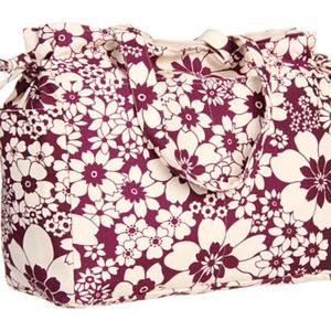 Universal Purple Flower Power Expandable Tote Bag